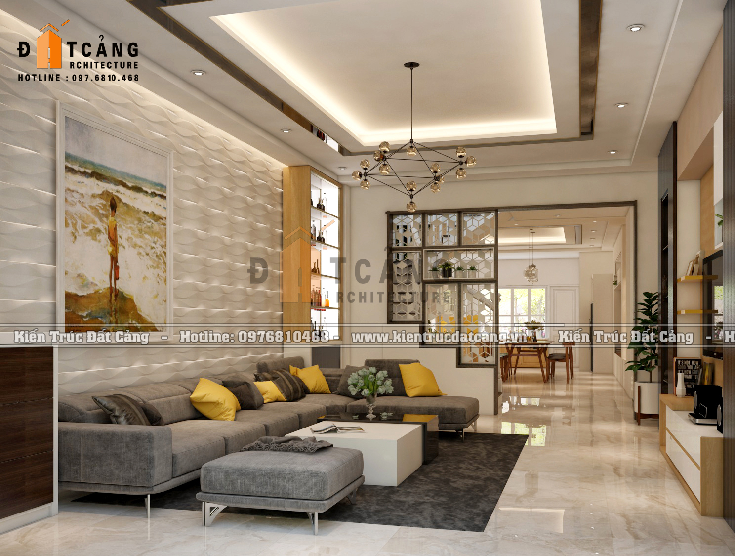 Thiết kế nội thất căn hộ liền kề phong cách hiện đại đẹp tại Hà Nội